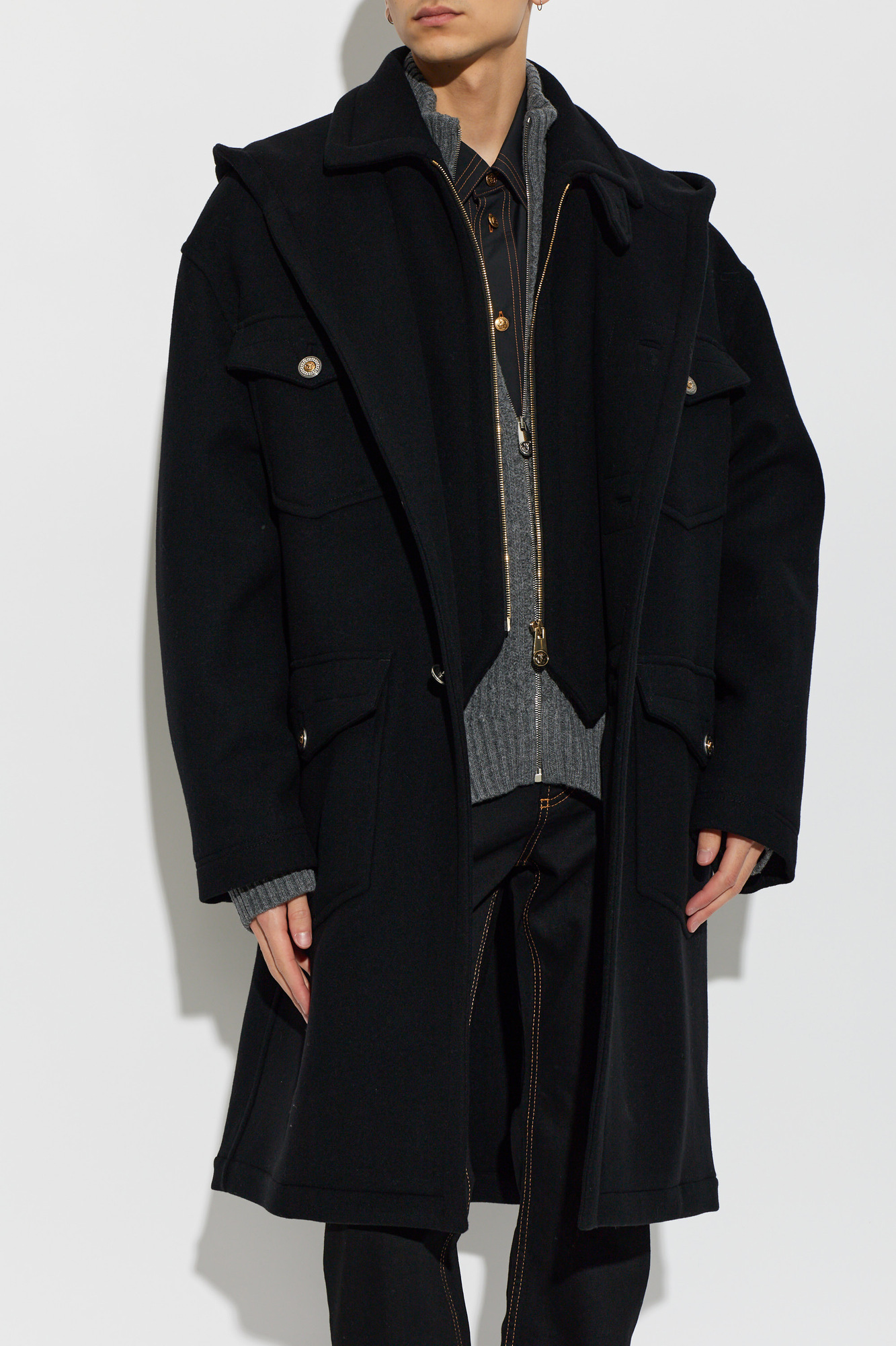 ジャケット・アウター VERSACE/Virgin Wool coat Versace Wool coat | Men's | Vitkac